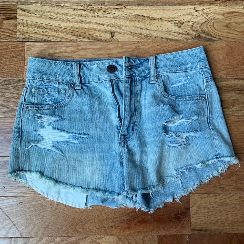 American eagle high waisted denim short